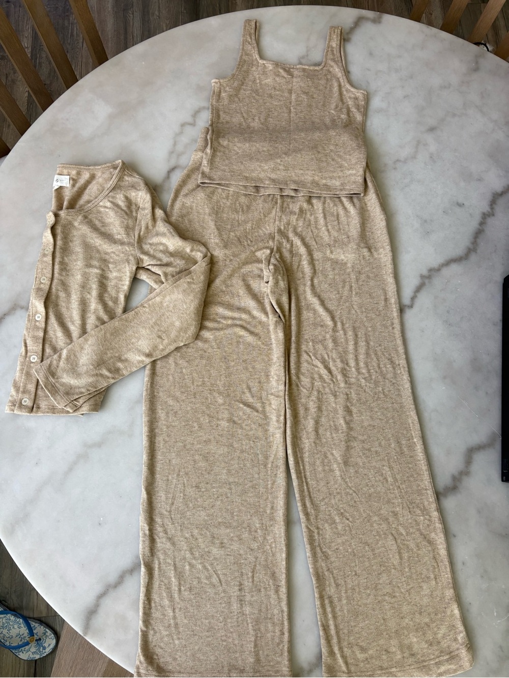LOFT Lou & Grey Cozy Sweater Knit Pants Set Maple Heather Size XS and XS Petite - Picture 5 of 10